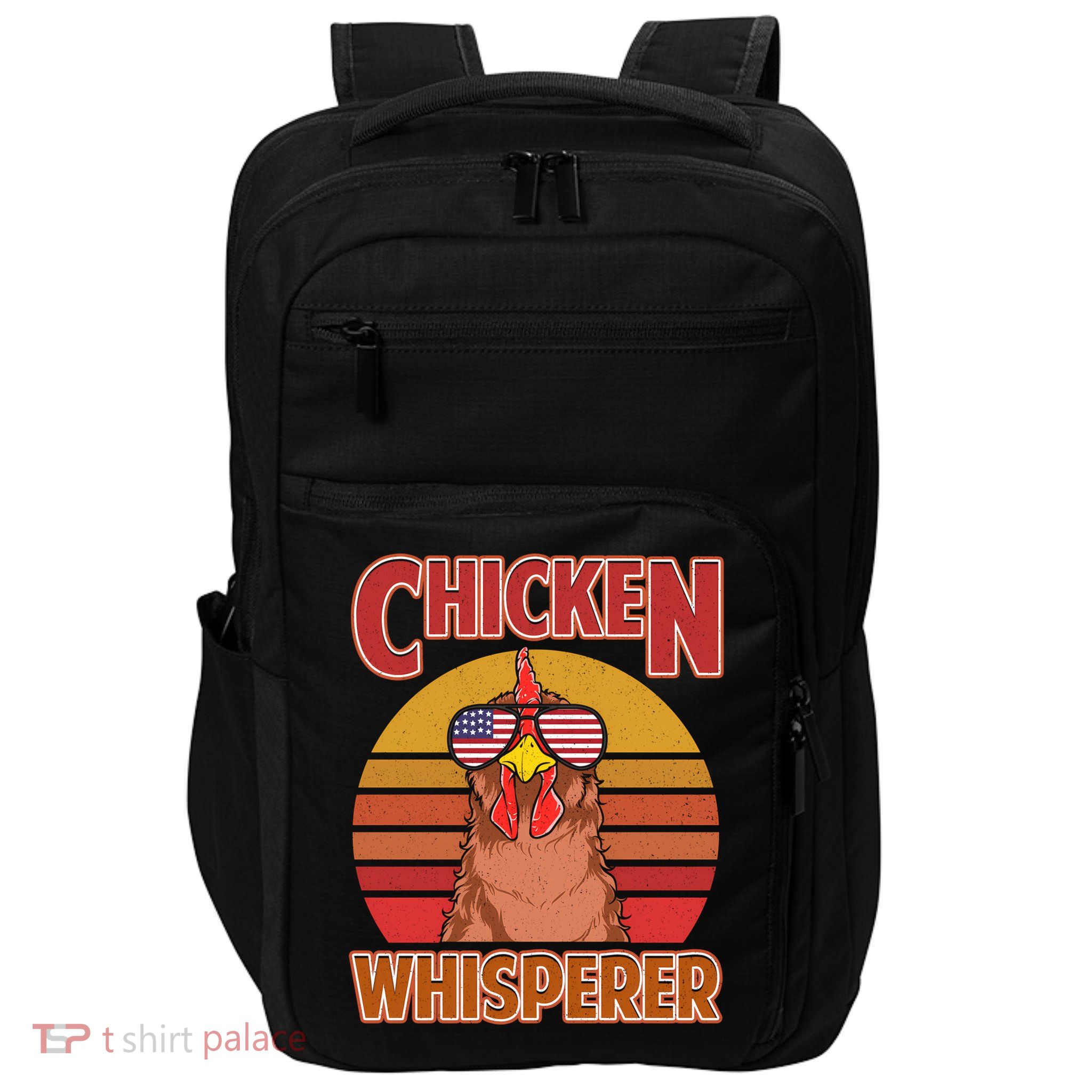 Chicken Whisperer Distressed Farmer Poultry Farmer T-Shirt Impact Tech Backpack