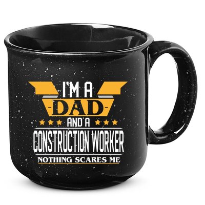Construction Worker Dad Gift For Fathers Day 15oz Campfire Ceramic Mug