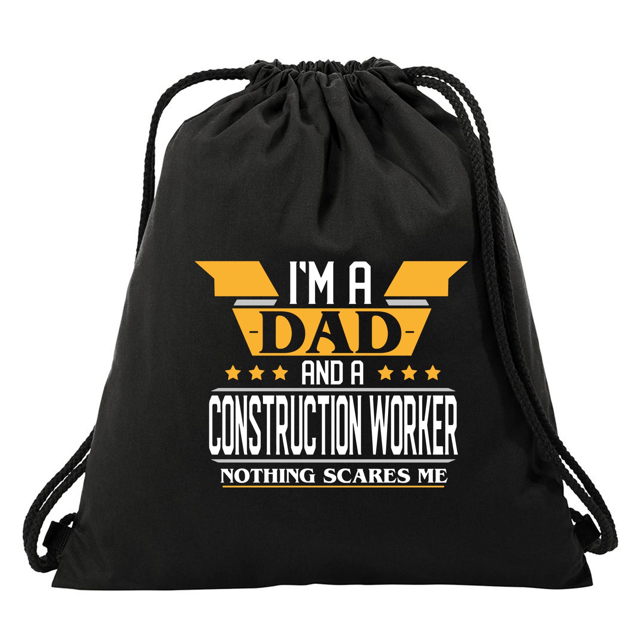 Construction Worker Dad Gift For Fathers Day Drawstring Bag