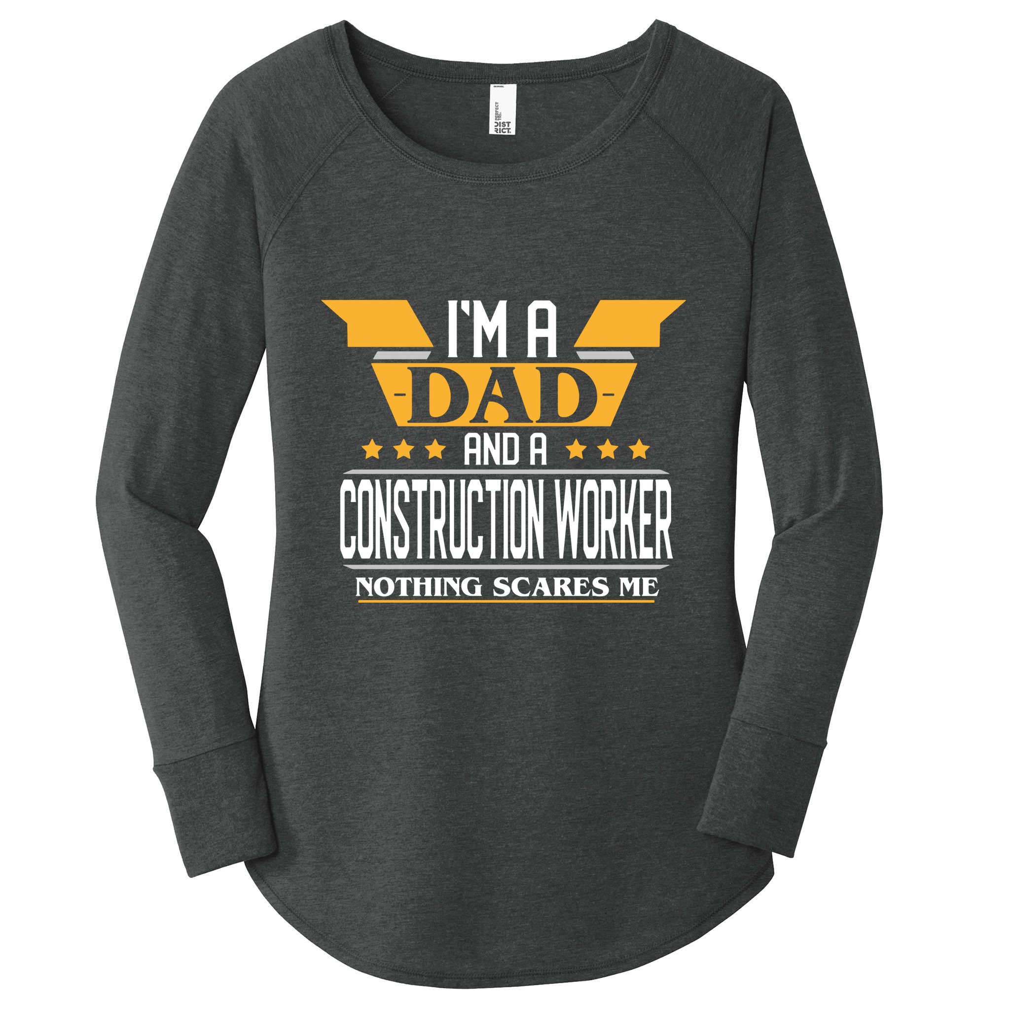 Construction Worker Dad Gift For Fathers Day Women's Perfect Tri Tunic Long Sleeve Shirt