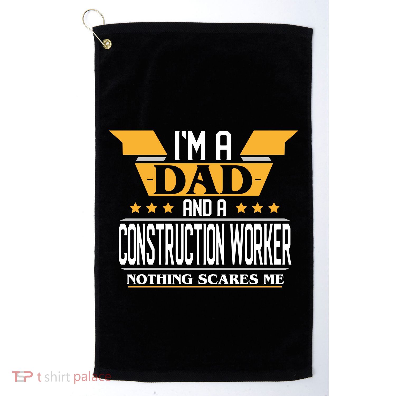 Construction Worker Dad Gift For Fathers Day Golf Towel