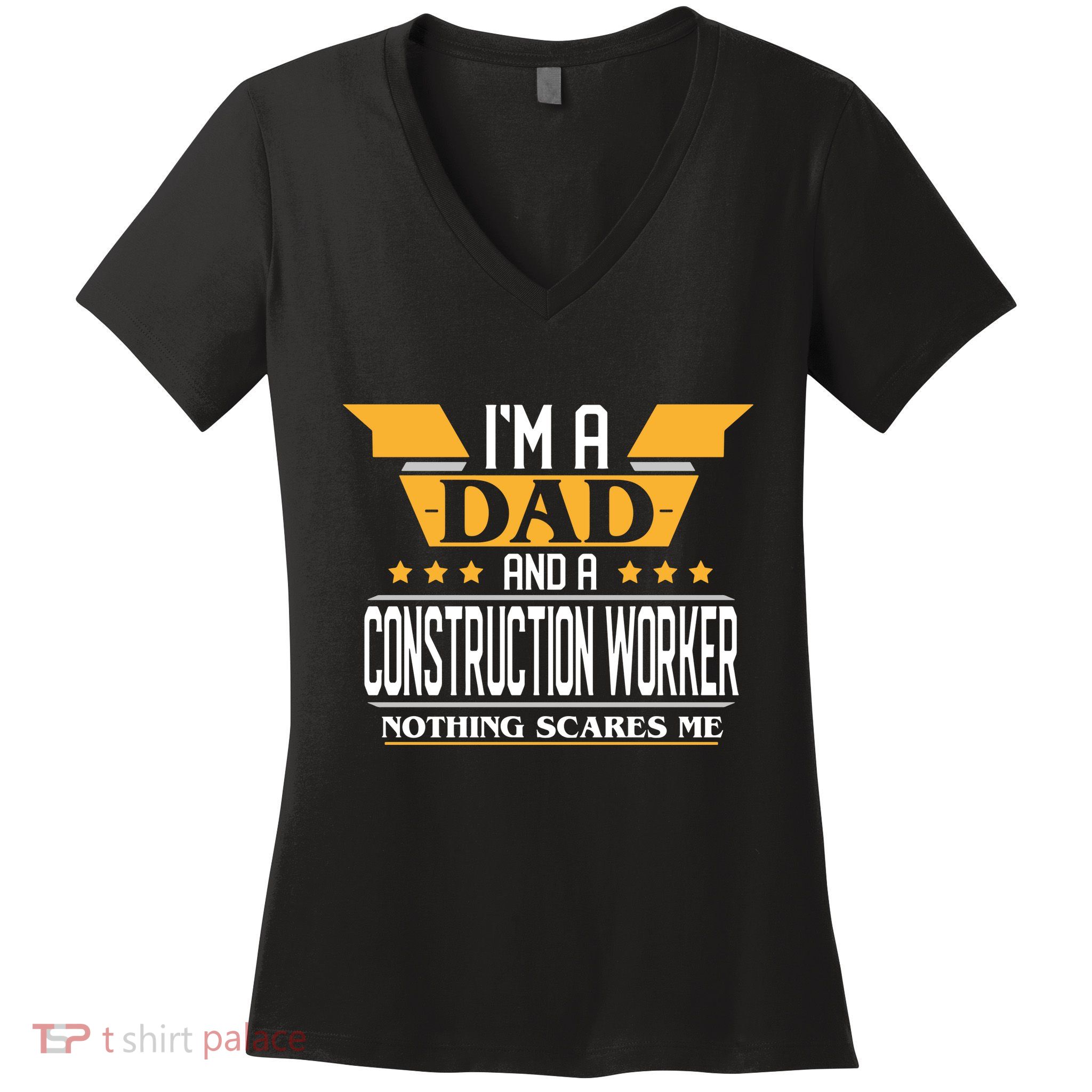 Construction Worker Dad Gift For Fathers Day Women's V-Neck T-Shirt