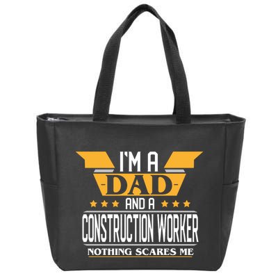 Construction Worker Dad Gift For Fathers Day Zip Tote Bag