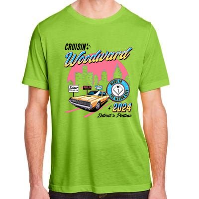 Cruisin Woodward Detroit To Pontiac 2024 Pink Version Adult ChromaSoft Performance T-Shirt