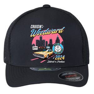 Cruisin Woodward Detroit To Pontiac 2024 Pink Version Flexfit Unipanel Trucker Cap