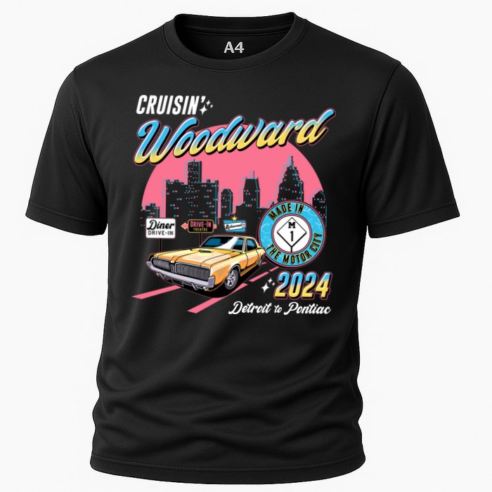 Cruisin Woodward Detroit To Pontiac 2024 Pink Version Cooling Performance Crew T-Shirt