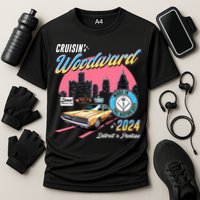 Cruisin Woodward Detroit To Pontiac 2024 Pink Version Cooling Performance Crew T-Shirt