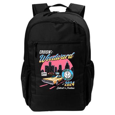 Cruisin Woodward Detroit To Pontiac 2024 Pink Version Backpack