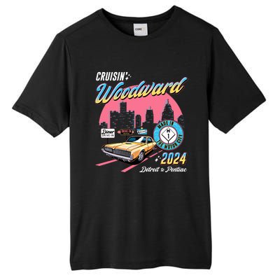 Cruisin Woodward Detroit To Pontiac 2024 Pink Version Tall Fusion ChromaSoft Performance T-Shirt