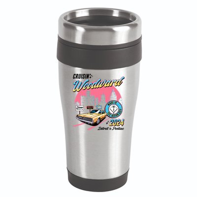 Cruisin Woodward Detroit To Pontiac 2024 Pink Version 16oz Travel Tumbler