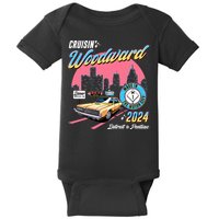 Cruisin Woodward Detroit To Pontiac 2024 Pink Version Baby Bodysuit