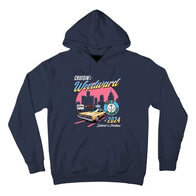 Cruisin Woodward Detroit To Pontiac 2024 Pink Version Hoodie