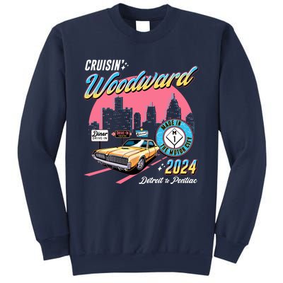 Cruisin Woodward Detroit To Pontiac 2024 Pink Version Sweatshirt