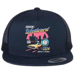 Cruisin Woodward Detroit To Pontiac 2024 Pink Version Flat Bill Trucker Hat