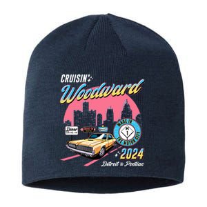 Cruisin Woodward Detroit To Pontiac 2024 Pink Version Sustainable Beanie