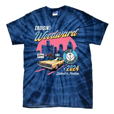 Cruisin Woodward Detroit To Pontiac 2024 Pink Version Tie-Dye T-Shirt