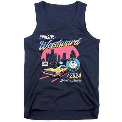 Cruisin Woodward Detroit To Pontiac 2024 Pink Version Tank Top