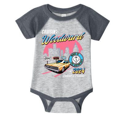 Cruisin Woodward Detroit To Pontiac 2024 Pink Version Infant Baby Jersey Bodysuit