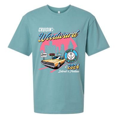 Cruisin Woodward Detroit To Pontiac 2024 Pink Version Sueded Cloud Jersey T-Shirt