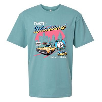 Cruisin Woodward Detroit To Pontiac 2024 Pink Version Sueded Cloud Jersey T-Shirt