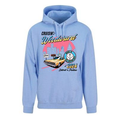 Cruisin Woodward Detroit To Pontiac 2024 Pink Version Unisex Surf Hoodie