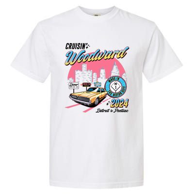 Cruisin Woodward Detroit To Pontiac 2024 Pink Version Garment-Dyed Heavyweight T-Shirt