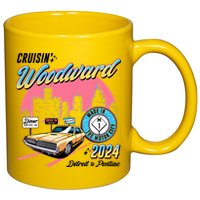 Cruisin Woodward Detroit To Pontiac 2024 Pink Version 11oz C Handle Ceramic Mug