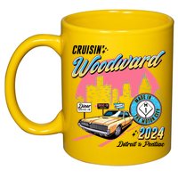 Cruisin Woodward Detroit To Pontiac 2024 Pink Version 11oz C Handle Ceramic Mug