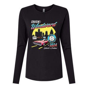 Cruisin Woodward Detroit To Pontiac 2024 Yellow Version Womens Cotton Relaxed Long Sleeve T-Shirt