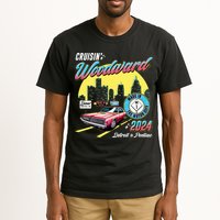 Cruisin Woodward Detroit To Pontiac 2024 Yellow Version Tall T-Shirt