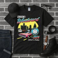 Cruisin Woodward Detroit To Pontiac 2024 Yellow Version Tall T-Shirt
