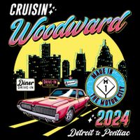 Cruisin Woodward Detroit To Pontiac 2024 Yellow Version Tie-Dye T-Shirt