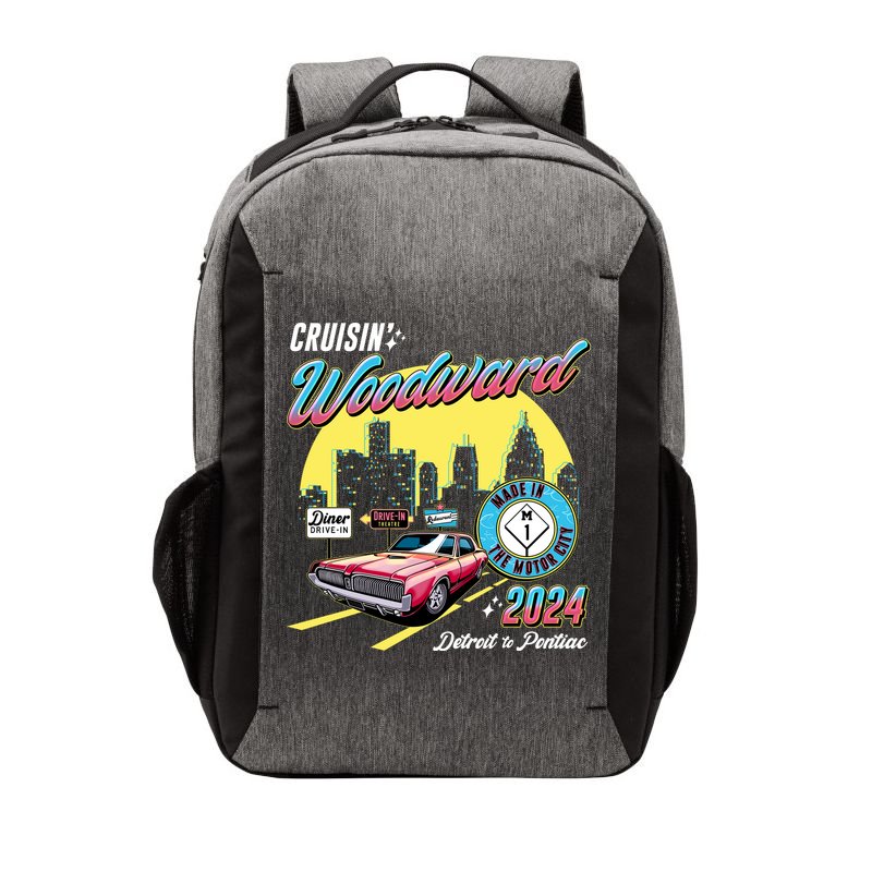 Cruisin Woodward Detroit To Pontiac 2024 Yellow Version Vector Backpack