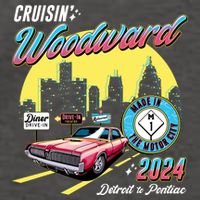 Cruisin Woodward Detroit To Pontiac 2024 Yellow Version Vector Backpack