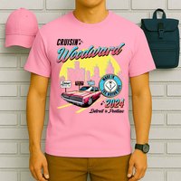 Cruisin Woodward Detroit To Pontiac 2024 Yellow Version T-Shirt