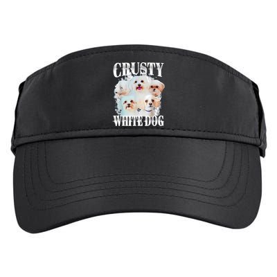 Crusty White Dog Funny For Women Adult Drive Performance Visor
