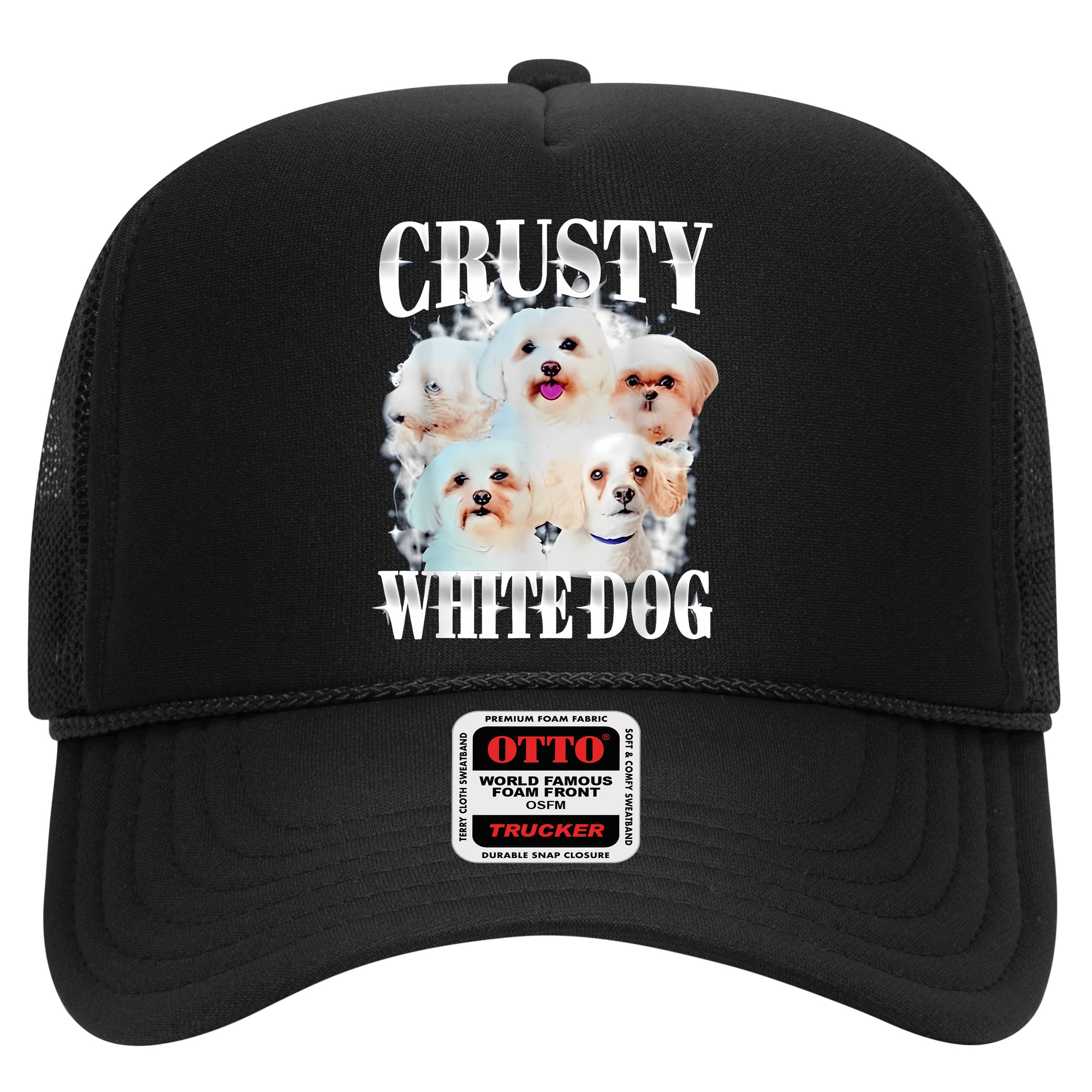 Crusty White Dog Funny For Women Trucker Hat
