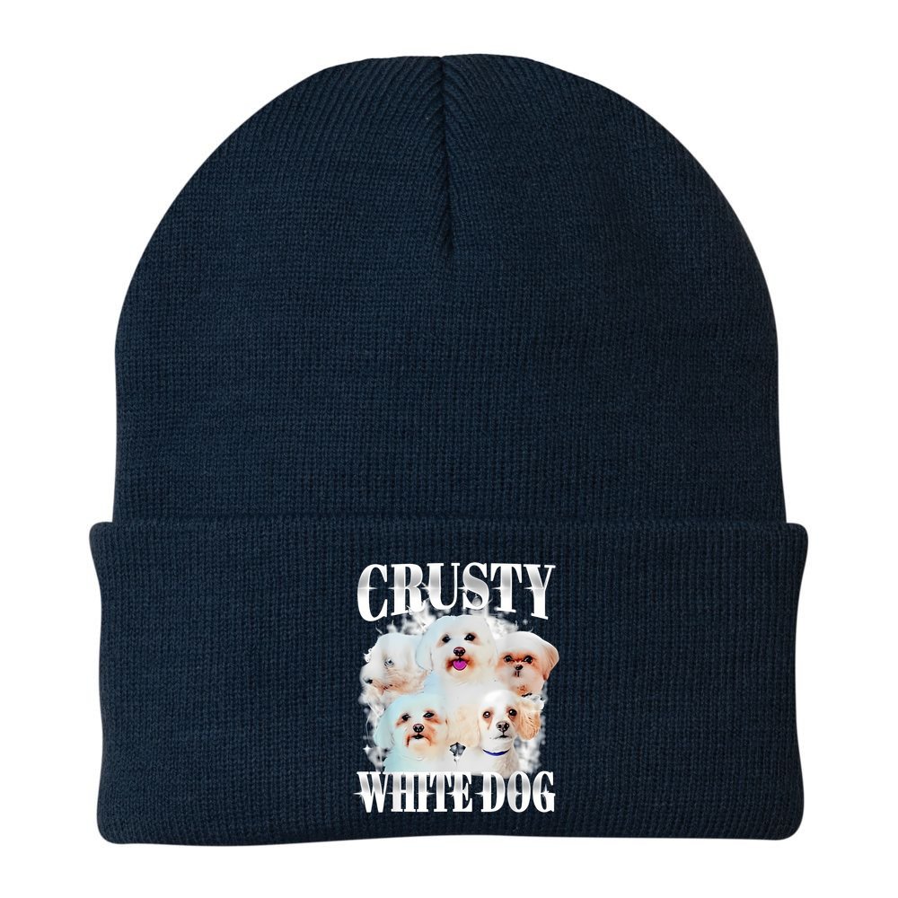 Crusty White Dog Funny For Women Beanie