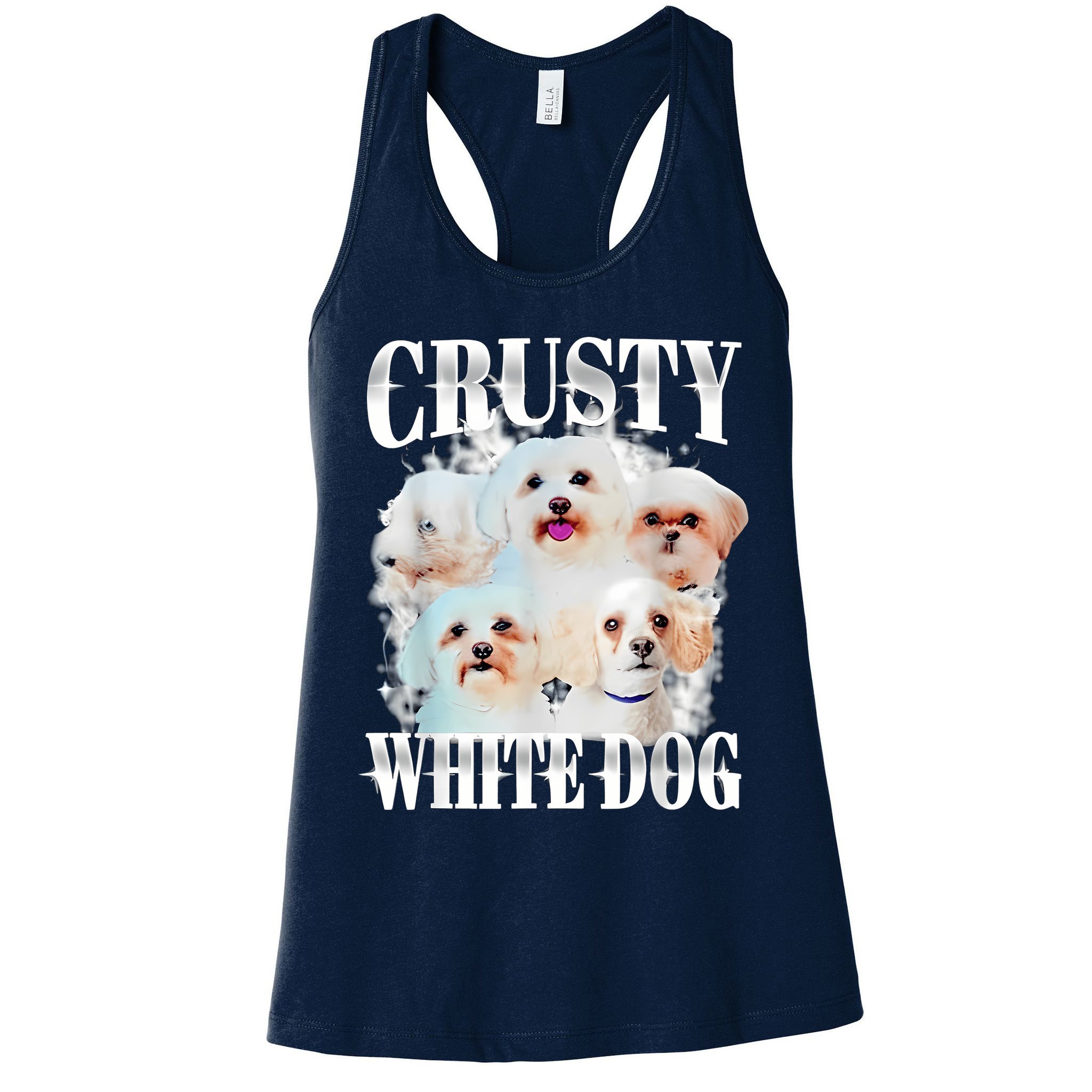 Crusty White Dog Funny For Women Womens Tank Top
