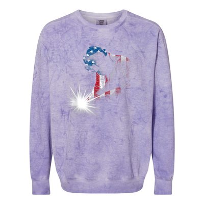 Cool Welder Design For Men Women Welding Weld Metal Welder Colorblast Crewneck Sweatshirt