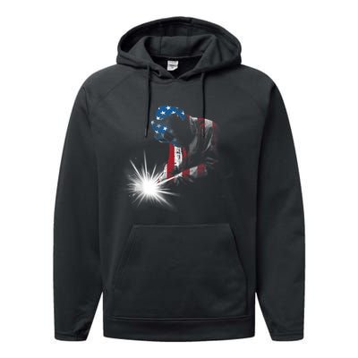 Cool Welder Design For Men Women Welding Weld Metal Welder Performance Fleece Hoodie