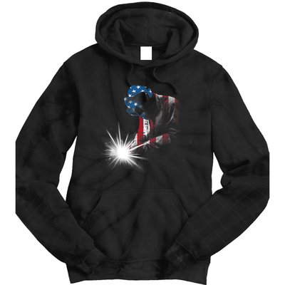 Cool Welder Design For Men Women Welding Weld Metal Welder Tie Dye Hoodie