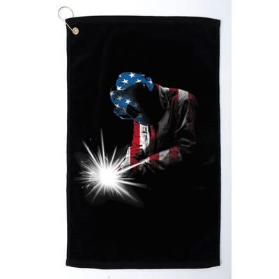 Cool Welder Design For Men Women Welding Weld Metal Welder Platinum Collection Golf Towel