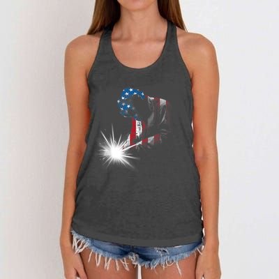 Cool Welder Design For Men Women Welding Weld Metal Welder Women's Knotted Racerback Tank