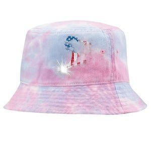 Cool Welder Design For Men Women Welding Weld Metal Welder Tie-Dyed Bucket Hat