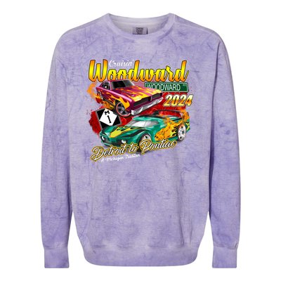 Cruisin Woodward Detroit To Pontiac A Michigan Tradition 2024 Colorblast Crewneck Sweatshirt