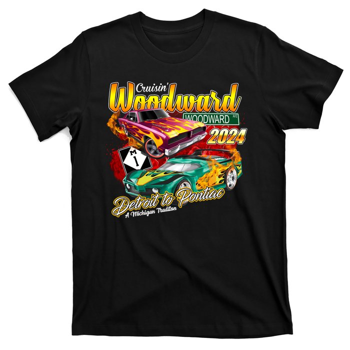 Cruisin Woodward Detroit To Pontiac A Michigan Tradition 2024 T-Shirt