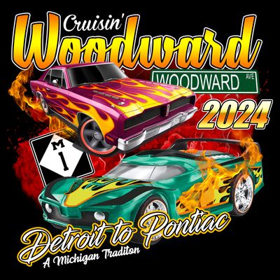 Cruisin Woodward Detroit To Pontiac A Michigan Tradition 2024 T-Shirt
