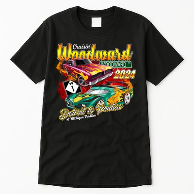 Cruisin Woodward Detroit To Pontiac A Michigan Tradition 2024 Tall T-Shirt