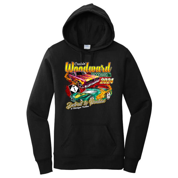 Cruisin Woodward Detroit To Pontiac A Michigan Tradition 2024 Women's Pullover Hoodie